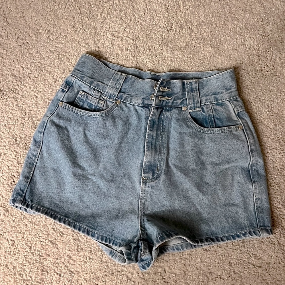 Missguided High Waisted Jean Shorts
